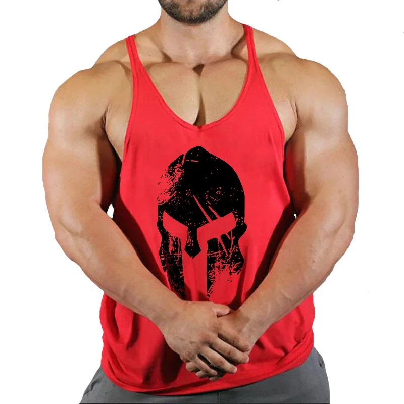 

New Hot Sale Mens Printed Tank Top Breathable Cool Vest Running Shirt Cotton Tees Bodybuilding Singlet Fitness Sleeveless Gym