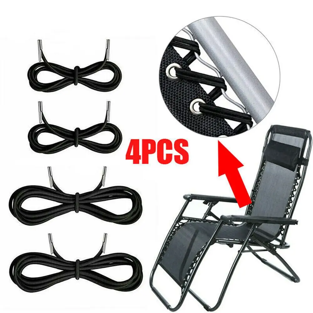 

4pcs Universal Replacement Parts Garden Folding Chair Accessories Elastic Rope Chair Recliner Elastic Cord Binding Rope