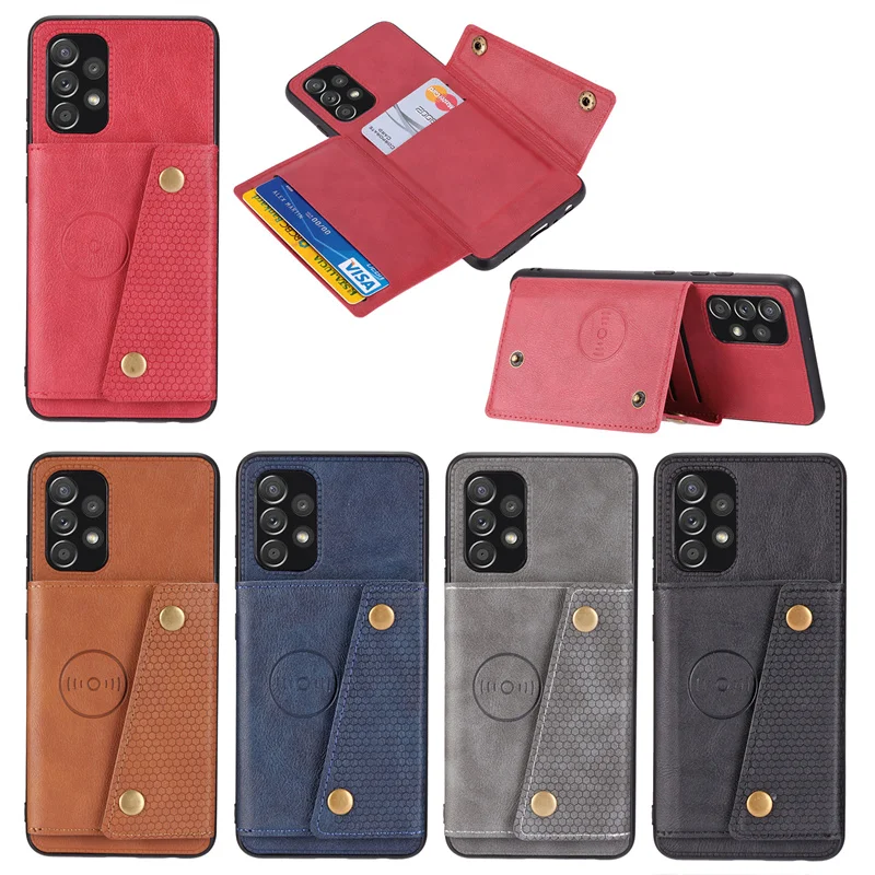 Leather Wallet Case For Samsung Galaxy A53 5G A13 A23 A73 A12 A22 A32 A52 A72 M31 S21 FE S22 S23 Plus Ultra A04S Card Slot Cover