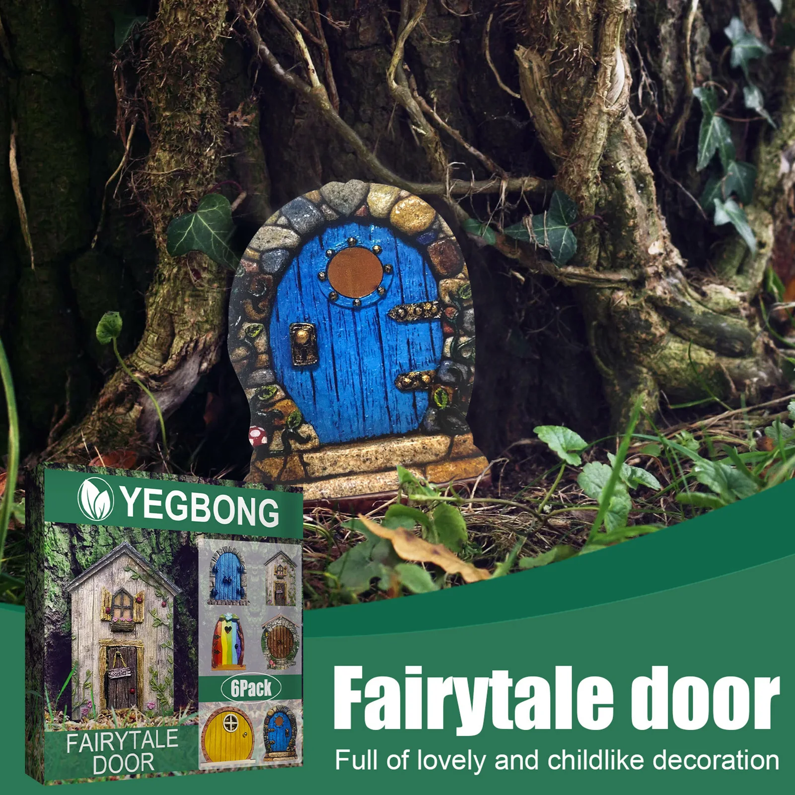 

Fairy Door Outdoor Decor Accessories Garden Wood Door Gnome Home Door Decorations Mini Gift For Kids Patio Yard Outside Ornament
