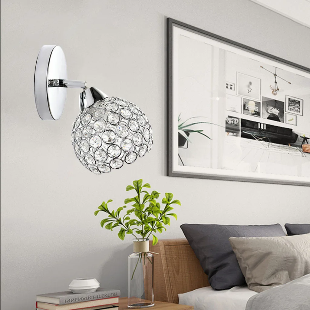 Скандинавский роскошный настенный светильник со стразами современный