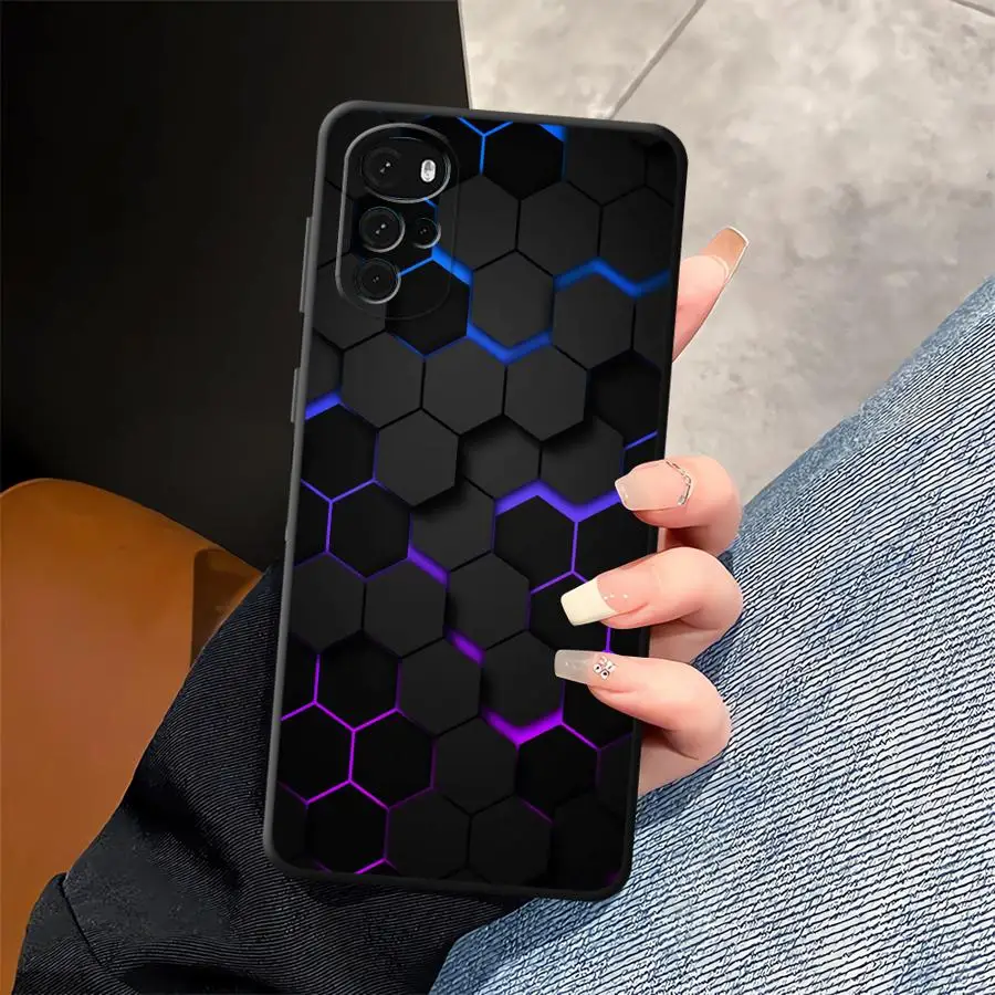 Фото Чехол для телефона с дизайном «соты» для Motorola Moto G51 G73 Edge 20 Pro 30 Lite G71 G22 Edge40 G52 G53 G30 G50 G60s G32 №4
