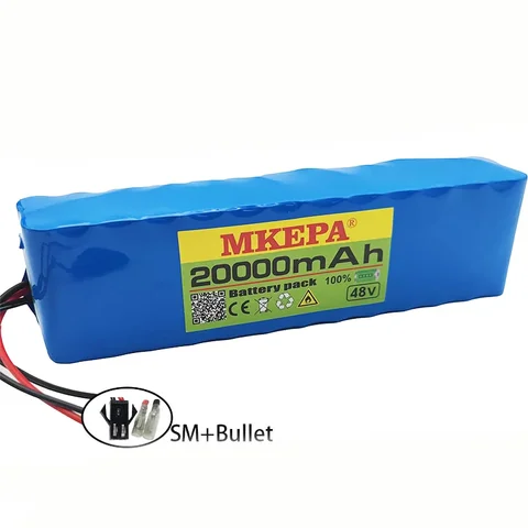 Литий-ионный аккумулятор MKEPA 48В 20Ач 18650 13S2P 1000Вт