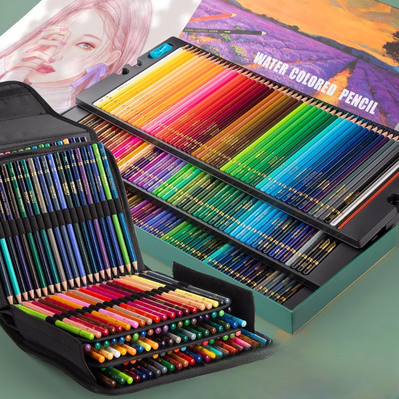 72/120/150 Colors Pencil Set Portable Boxed Student Children's Art Painting Water-soluble Oil-based Studio Professional Brush