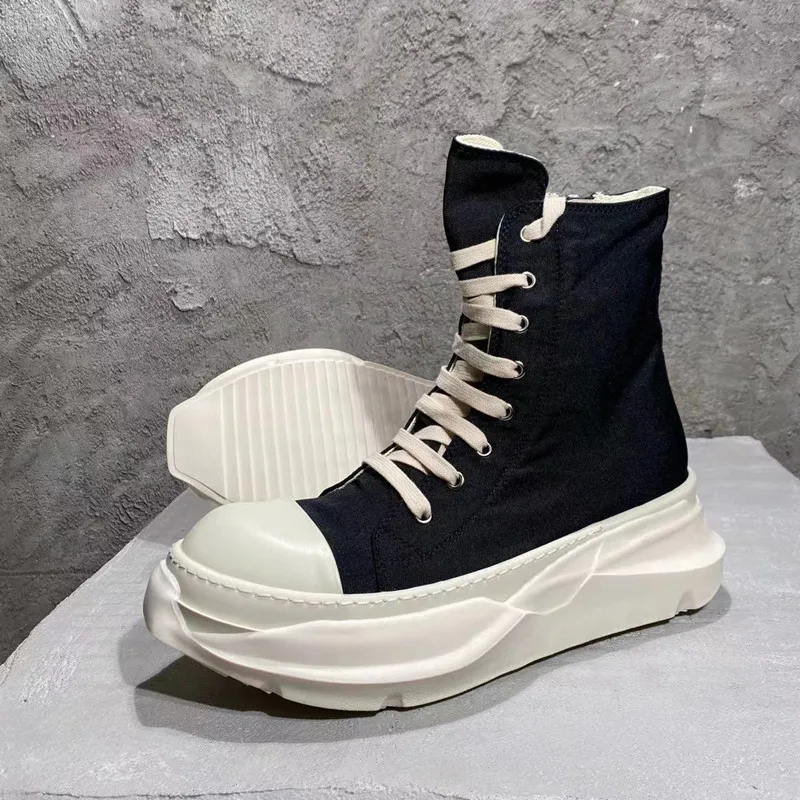 

Men's and women's canvas high top high thick soled daddy shoes lovers European and American fashion shoes are comfortable,