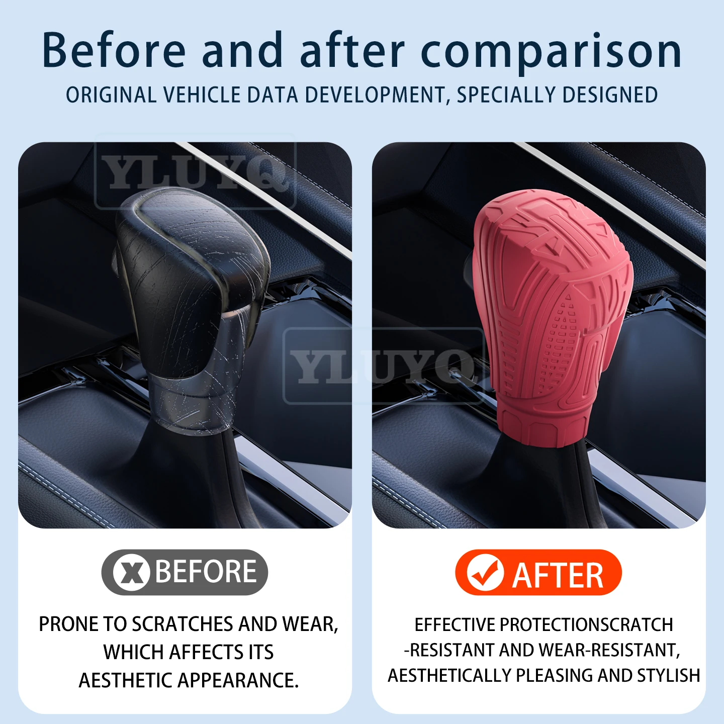 Фото Силиконовый чехол на ручку КПП для HONDA VEZEL, нескользящая накладка, аксессуары для интерьера автомобиля №2