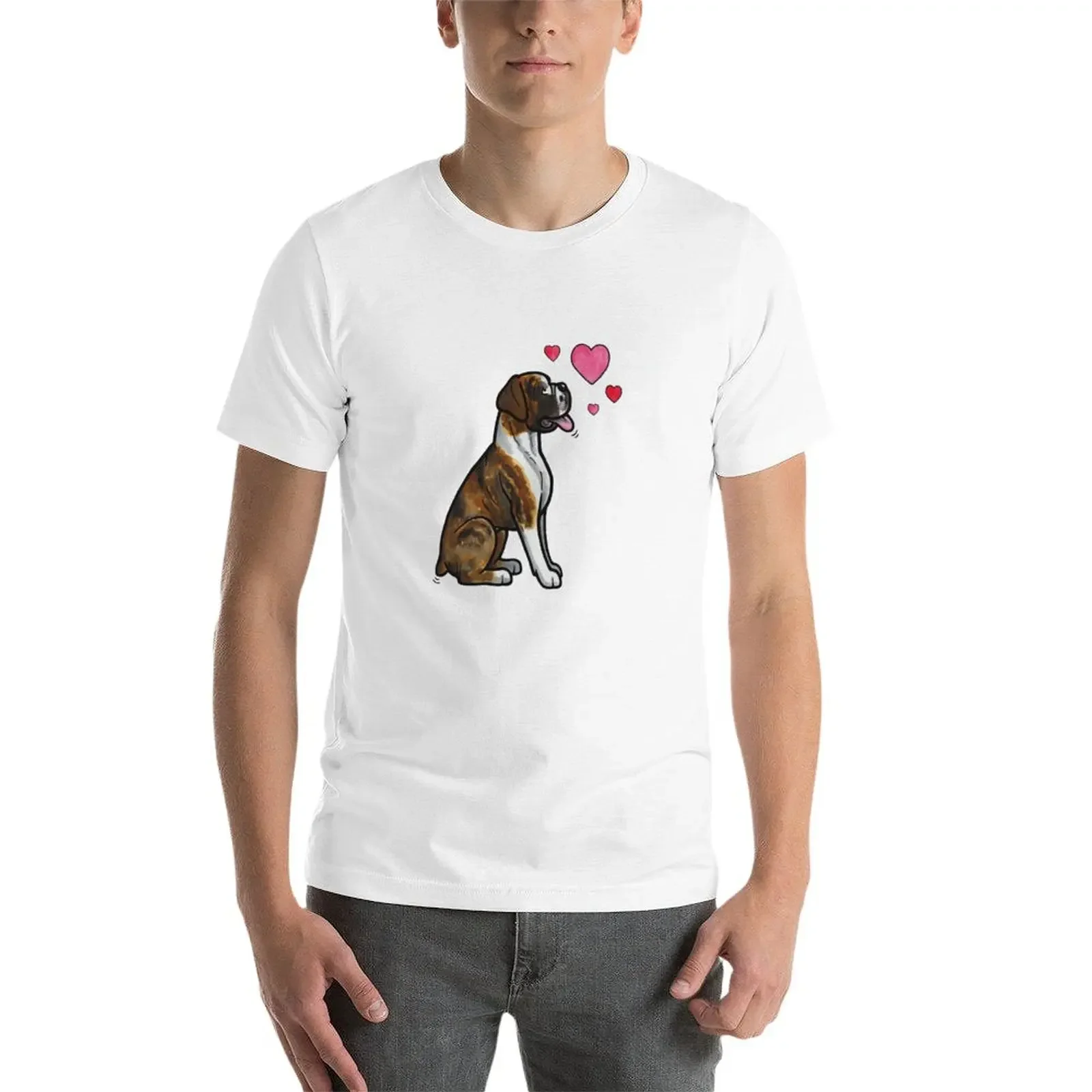 New Boxer love (brindle) T-Shirt custom t shirts blank clothes for men