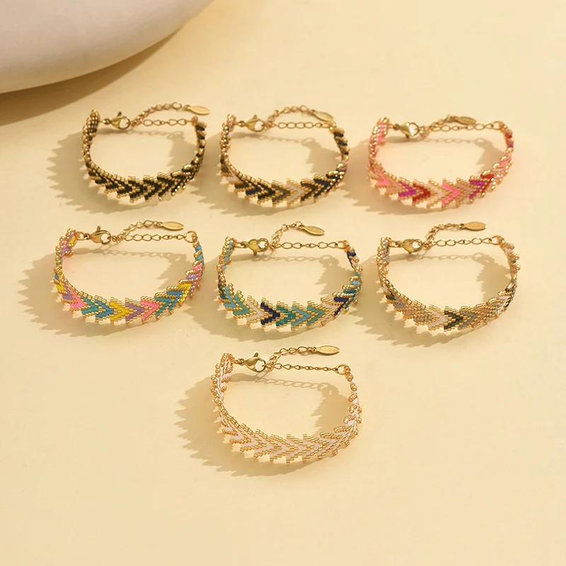 Фото ZHONGVI Multi Color Dainty Arrow Series Trendy Handmade Jewelry Hawaii BOHO Fashion Beaded Bracelets Gifts for Her №5