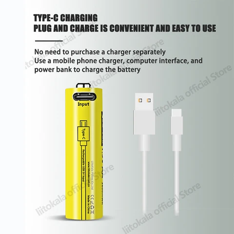 1-50 шт. LiitoKala USB-T36 1,5 В AA 3600 МВтч USB литий-ионная аккумуляторная батарея высокой емкости для беспроводной мыши с дистанционным управлением