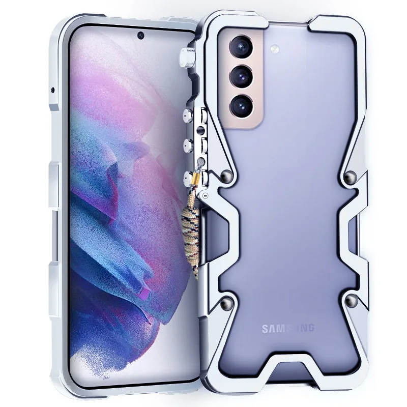 Фото Роскошный металлический алюминиевый бампер для телефона Samsung Galaxy S25 S24 S23 S22 S26 Plus Ultra, механический чехол ручной работы. №3