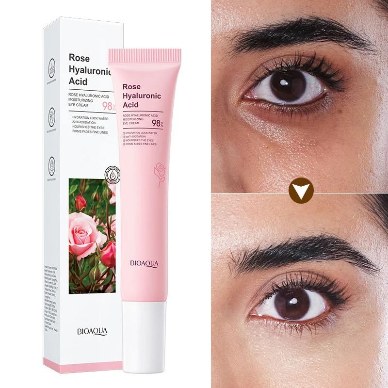 Hyaluronic Acid Moisturizing Eye Cream Remove Dark Circle Eye Bags Firming Fade Fine Lines Improve Puffiness Beauty Skin Care