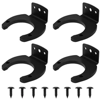 4pcs screw fixed silicone wall mounted microphone holder microphone hook microphone stand for ktv hotel home