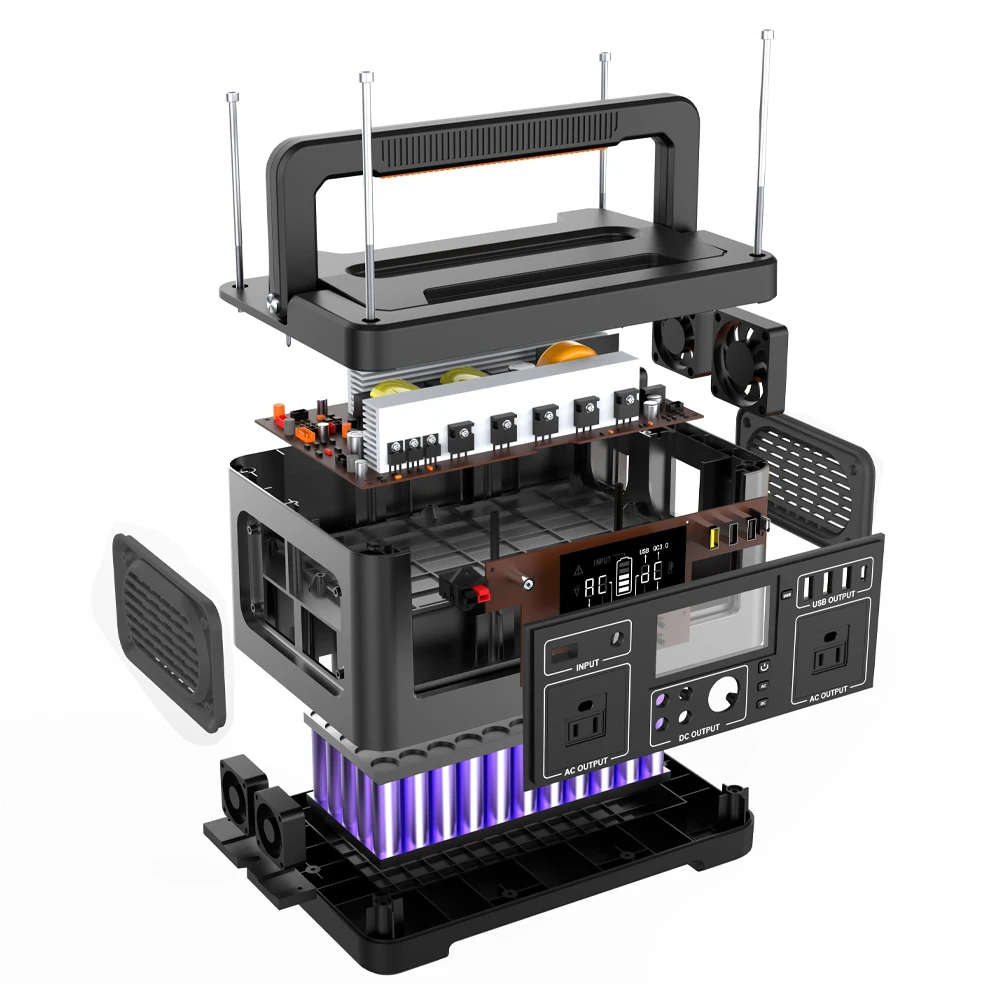 Портативная портативная зарядная станция 520 Втч литиевая батарея солнечный