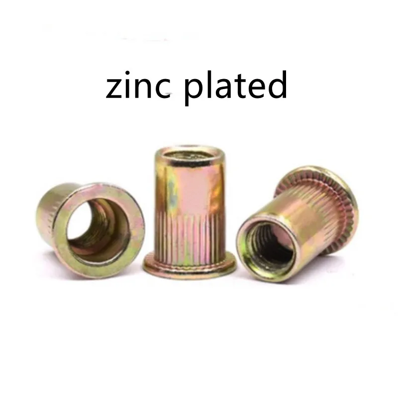

5-50 шт. заклепочная гайка, метрическая резьба, сталь с цинковой заклепкой, оригинальная заклепка