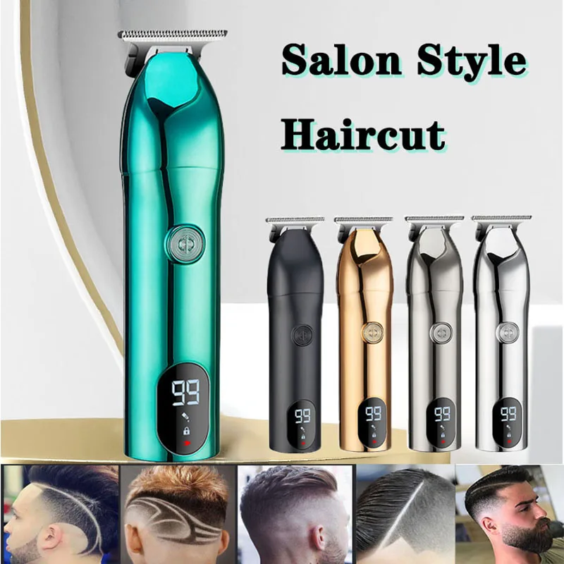 

Мужской триммер, машинка для стрижки волос с ЖК-дисплеем и USB-зарядкой