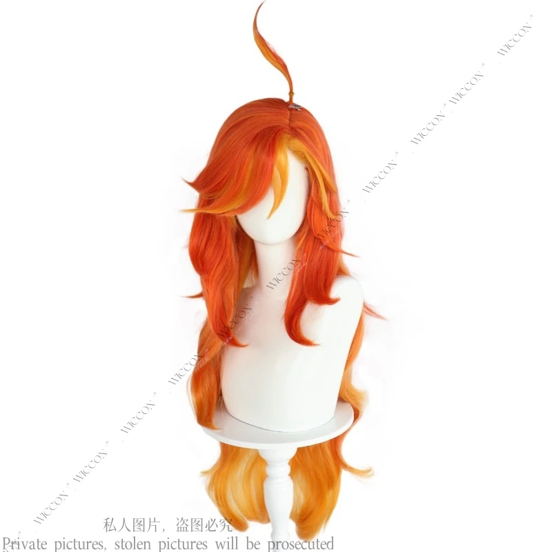 Mavuika New Natlan Косплей Парик Игра Genshin Impact The Seven God of Fire Женщина Градиент Волос Красный