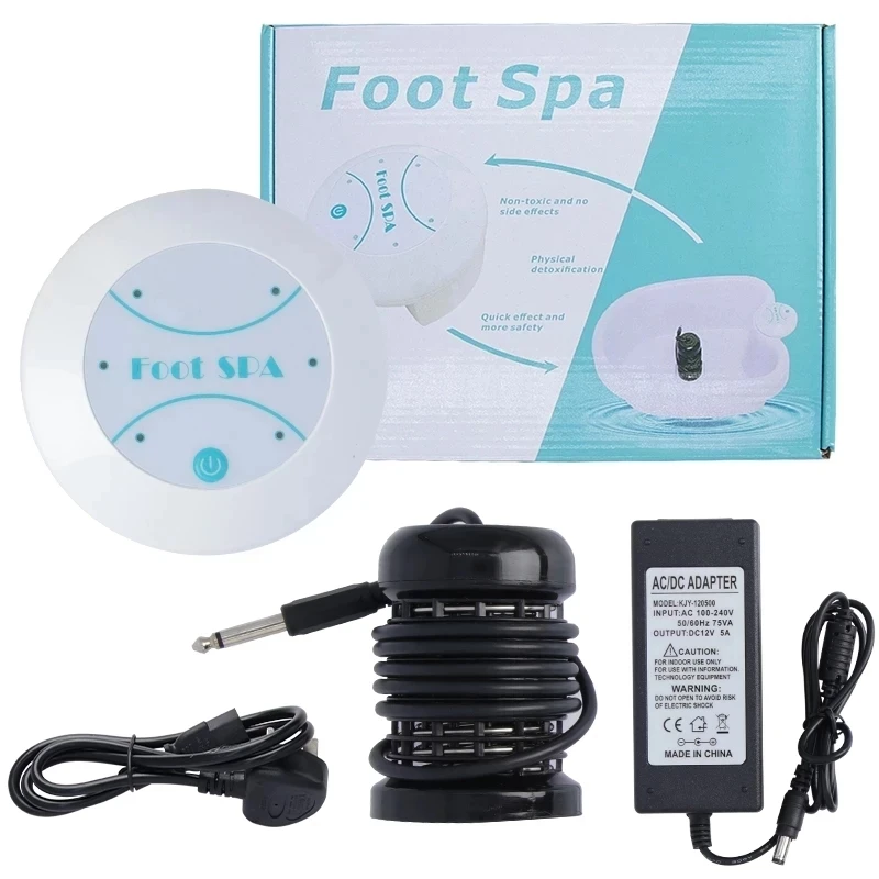 Electric FootBath Detox Ionic Cleanse with Collapsible Bag Whirlpool Care Arrays Aqua Therapy Foot Spa Bath Massager Machines images - 6