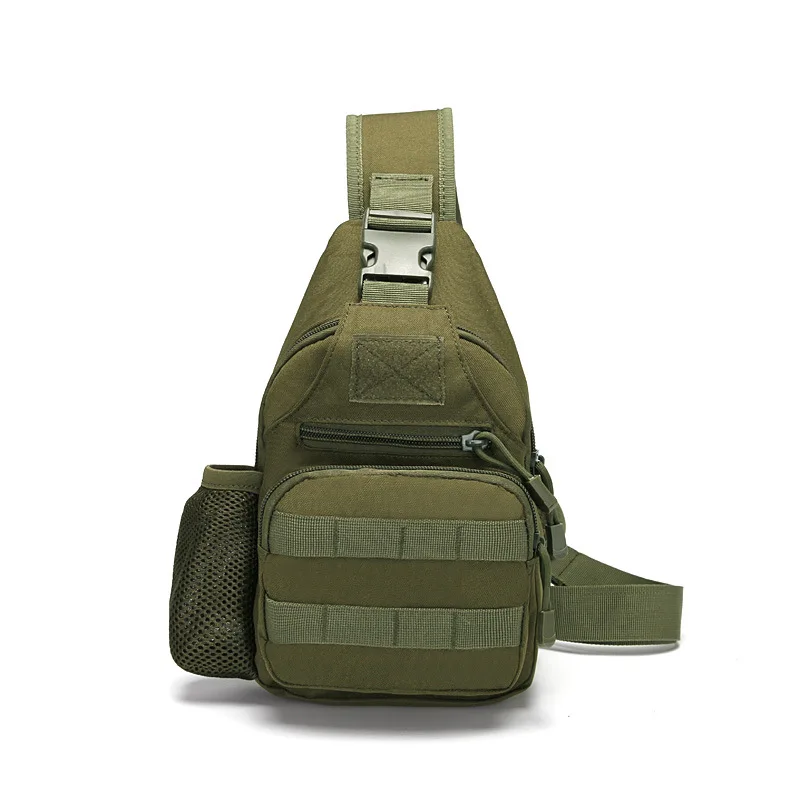 Outdoor Tactical Camo Chest Bag Men's Multifunctional Cycling Hiking Storage Bag Waterproof Travel Shoulder Bag HOOk&LOOP Flag