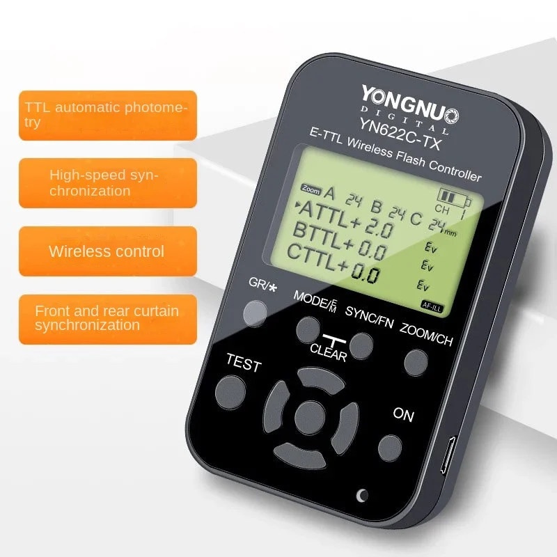 YONGNUO YN622C-TX беспроводная 7-канальная стандартная вспышка триггерный контроллер с высокоскоростной синхронизацией HSS 1/8000s для Canon/YN622C/YN622C II
