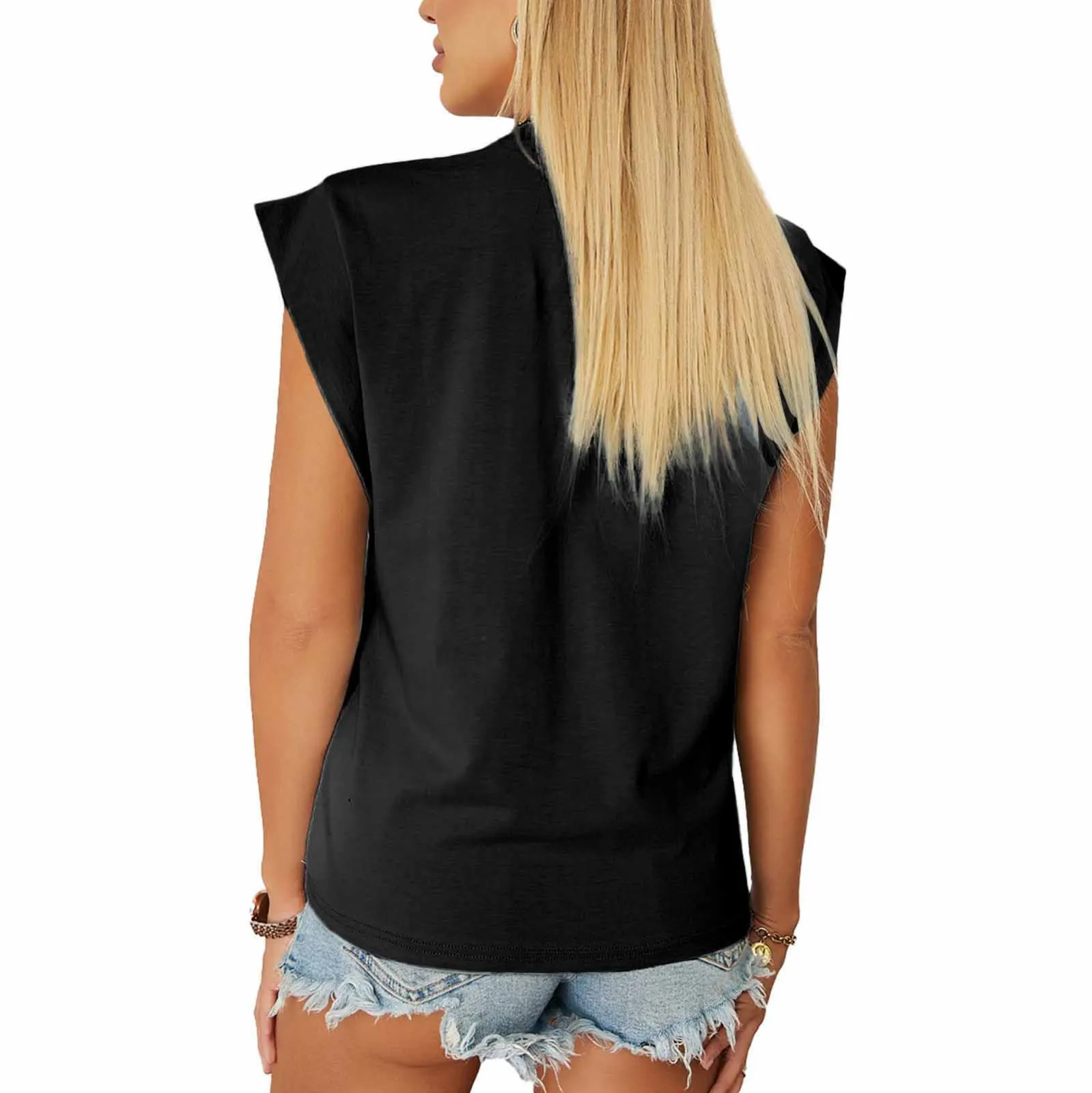 

Women Casual Top Round Neck Summer Solid Color Casual Loose Fit Top T Shirt Basic Elbow Length Tee Womens Loose Fit Shirt Long