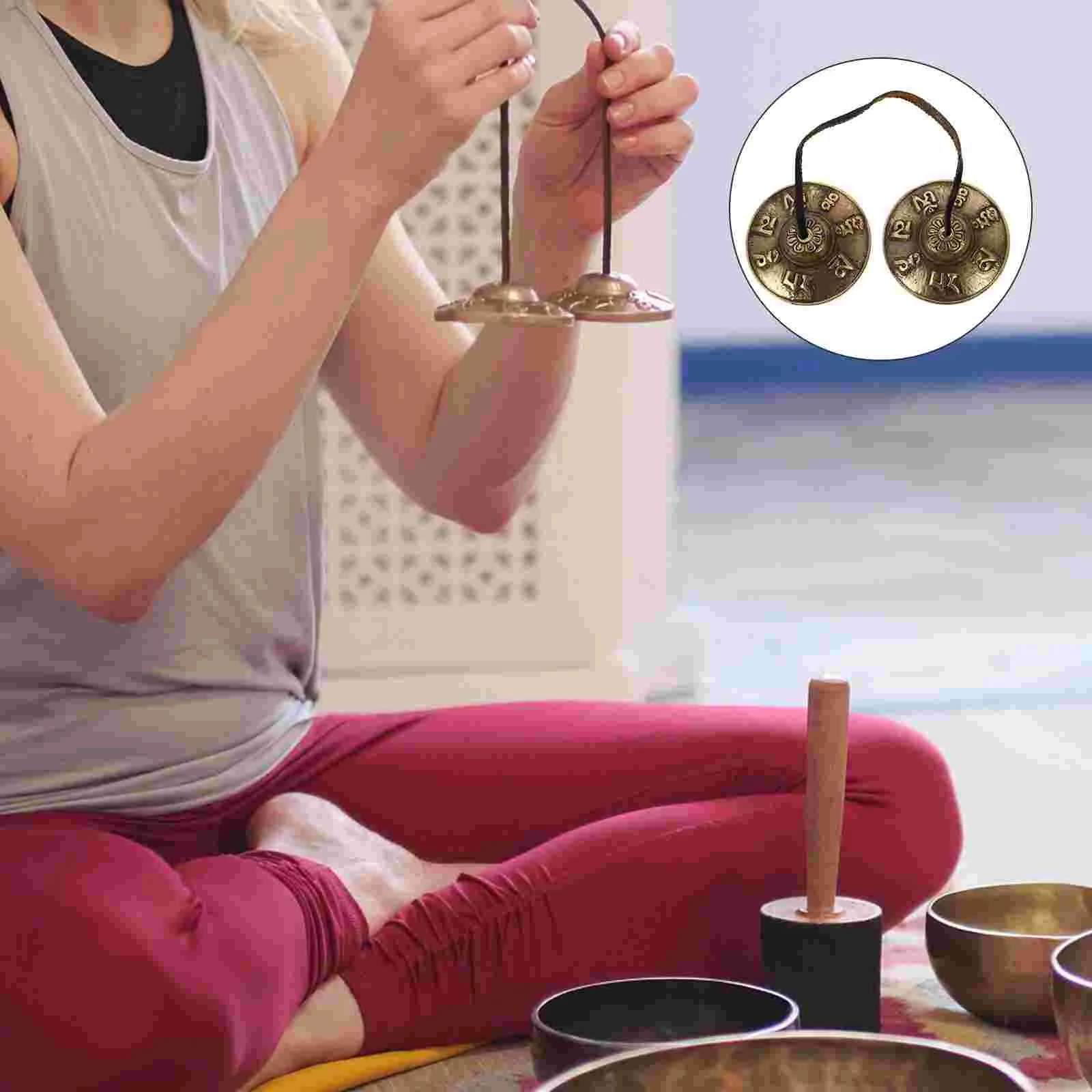 Тибетские тарелки Tingsha кольцо колокольчик религиозный перкуссионный инструмент