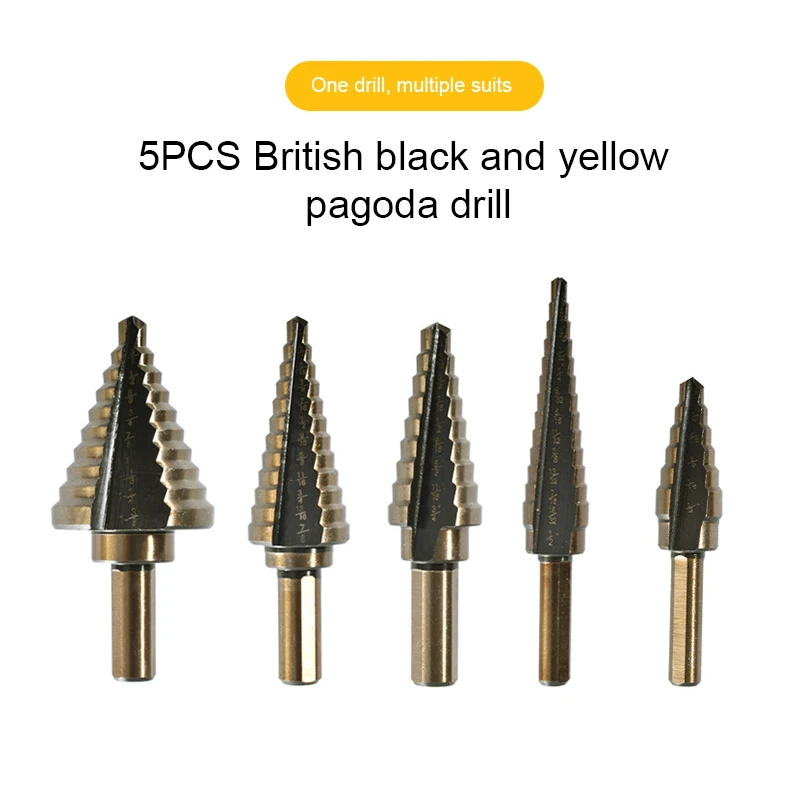 Cobalt Multiple Hole 50 Sizes Step Drill Bit Set Tools Aluminum Case Metal Drilling Tool for Metal Wood Step Cone Drill