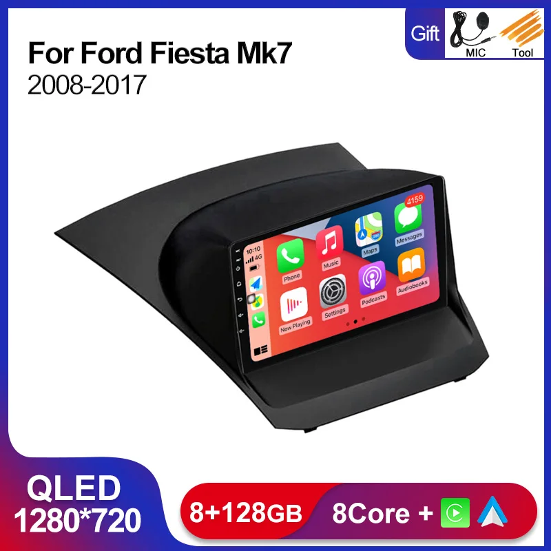 

Автомобильный радиоприемник QLED с экраном 9 дюймов, Android 11, стерео для Ford Fiesta Mk7 2009 2010 2012 2014 2017, GPS, мультимедийный плеер RDS, WIFI приемник