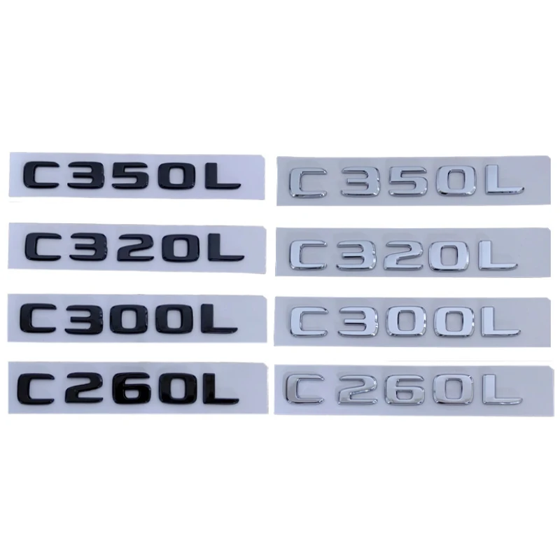 Эмблема багажника из АБС-пластика для Mercedes Benz C200, C300, C400L, C260L, C300L, C350L, C320L, автомобильный значок, внешние аксессуары