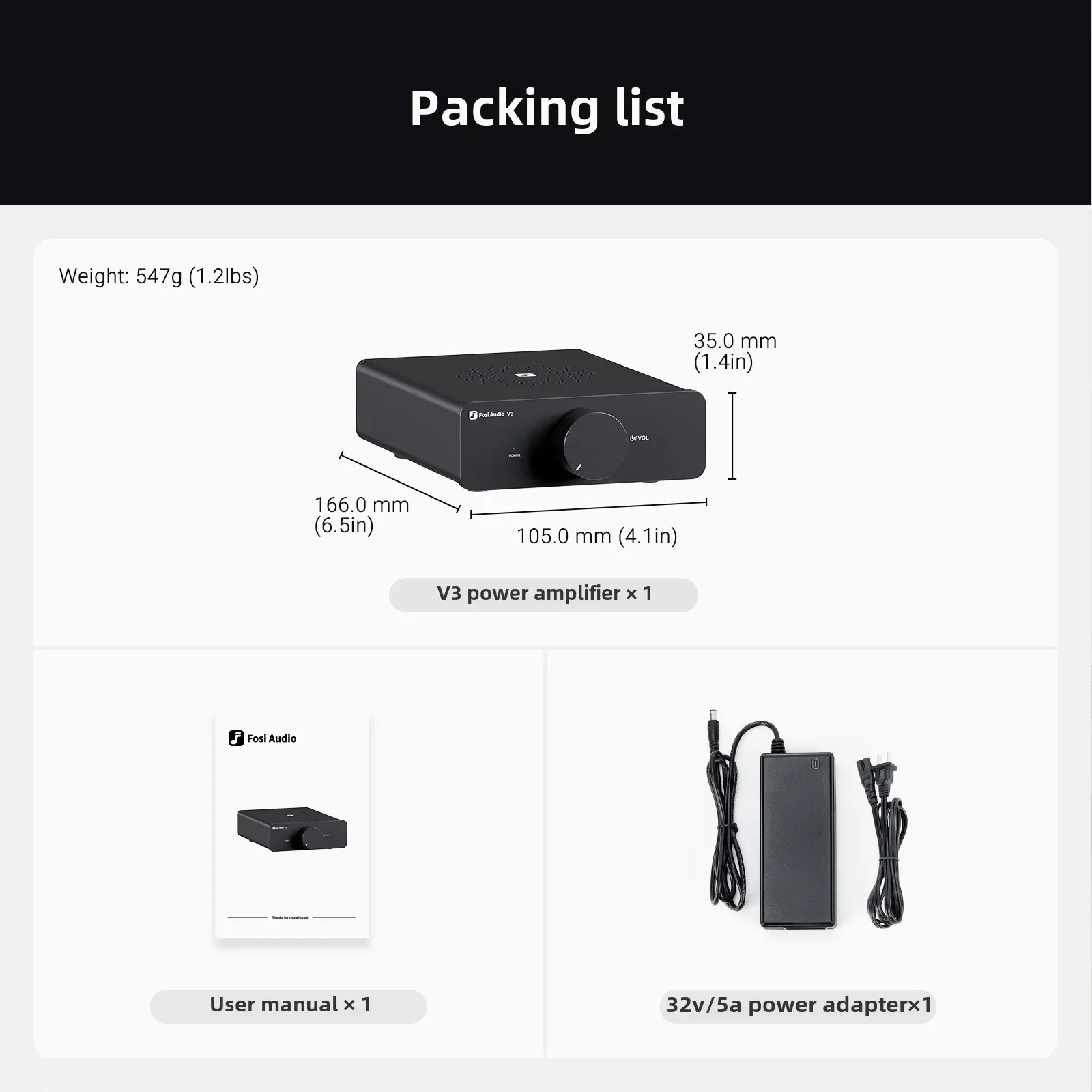 Усилитель мощности V3 Desktop Mini Pure