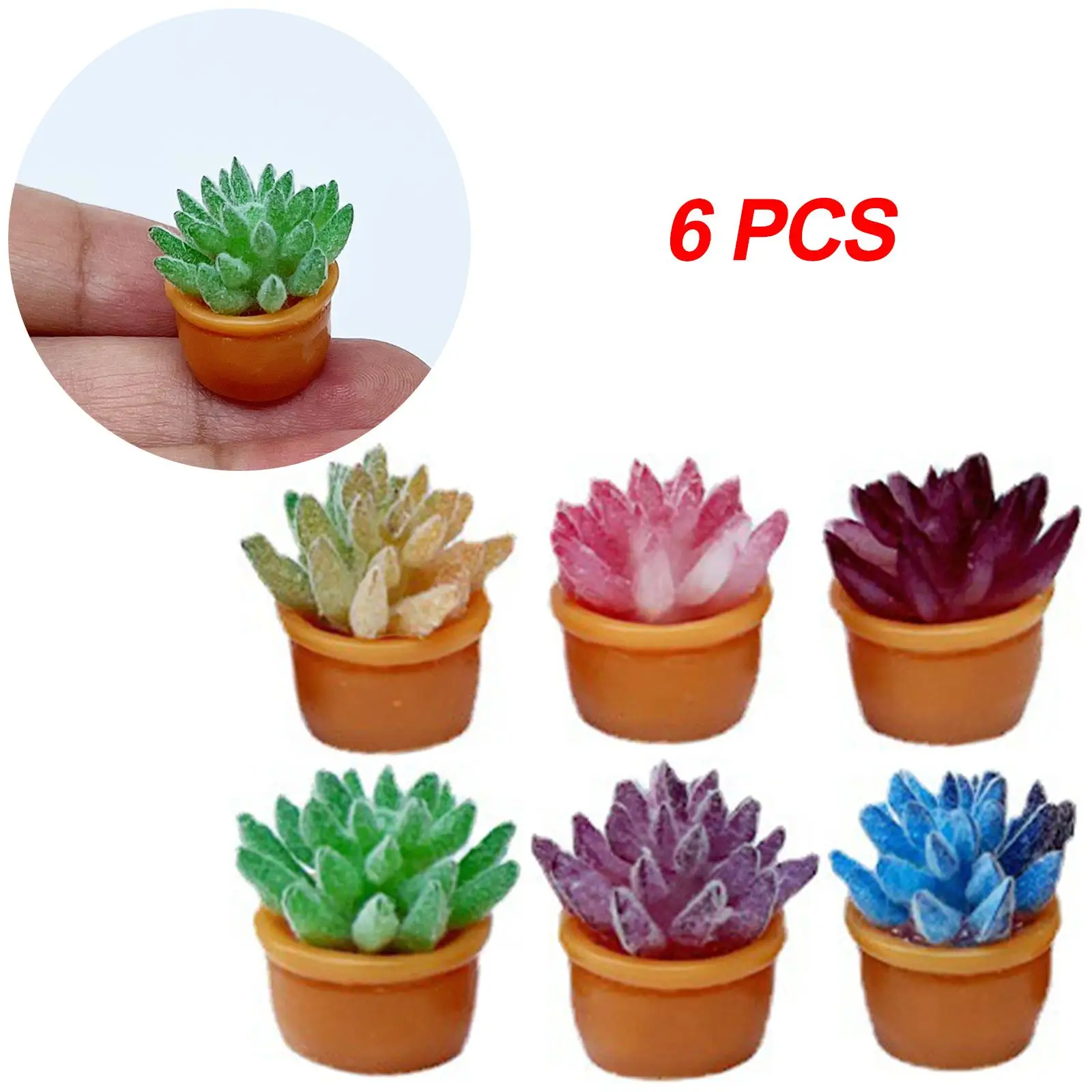 

Dollhouse Mini Potted Miniature 1/12 Doll House Green Plant for Scene Props