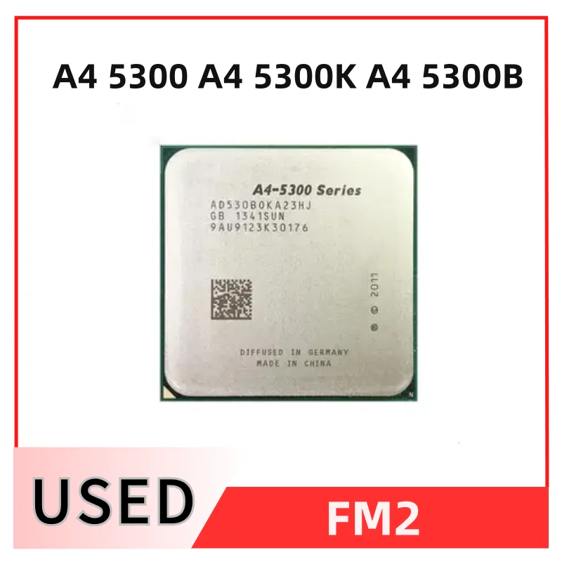 

A4-Series A4-5300 A4 5300 A4 5300K A4 5300B 3.4 GHz Used Dual-Core CPU AD530BOKA23HJ / AD5300OKA23HJ Socket FM2