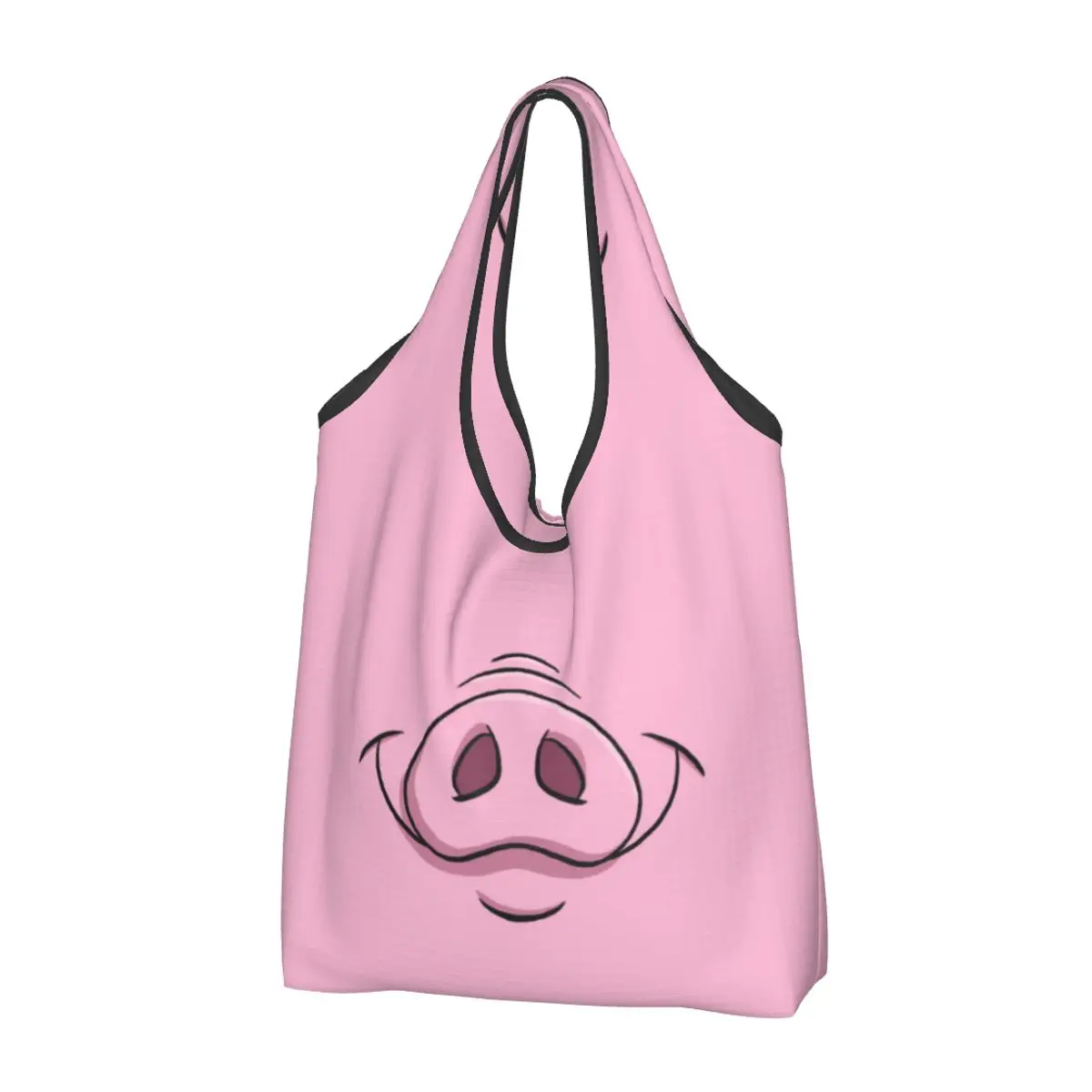 

Многоразовая сумка для покупок Happy Pig, женская сумка-тоут, портативные сумки для покупок продуктов с мультяшным животным