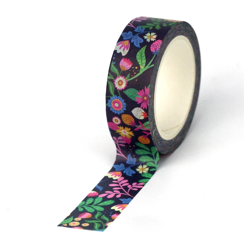 

GREATHOPE WASHI TAPE Экзотическая цветочный узор 10 м