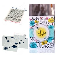 inky floral clear stamps layered production stencil scrapbooking make photo album card diy paper embossing craft arrival new
