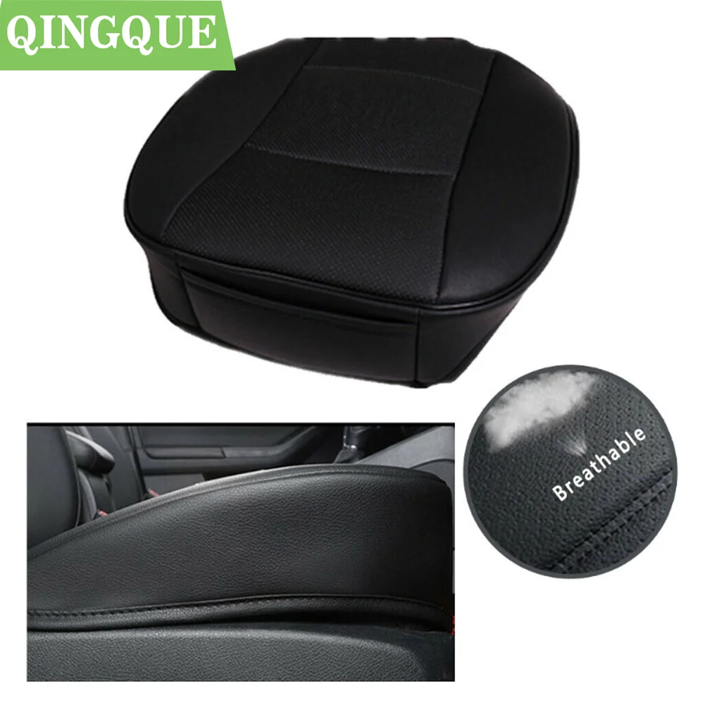 

High-Quality Car Seat Protection Single Seat Without Backrest PU Senior Leather Seat Cover Odorless For Most 5-seat Sedan SUV
