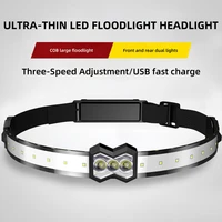 super bright led headlamp outdoor work light usb rechargeable waterproof headlight for fishing adventure camping lights