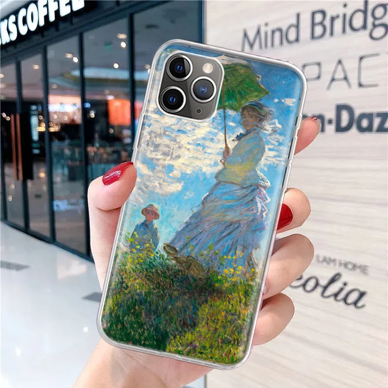 Мягкий чехол для телефона Claude Monet Garden Lotus Bridge iPhone 16 15 14 Plus 13 12 Mini 11 Pro Max 7 + Apple XS X SE 2020 8