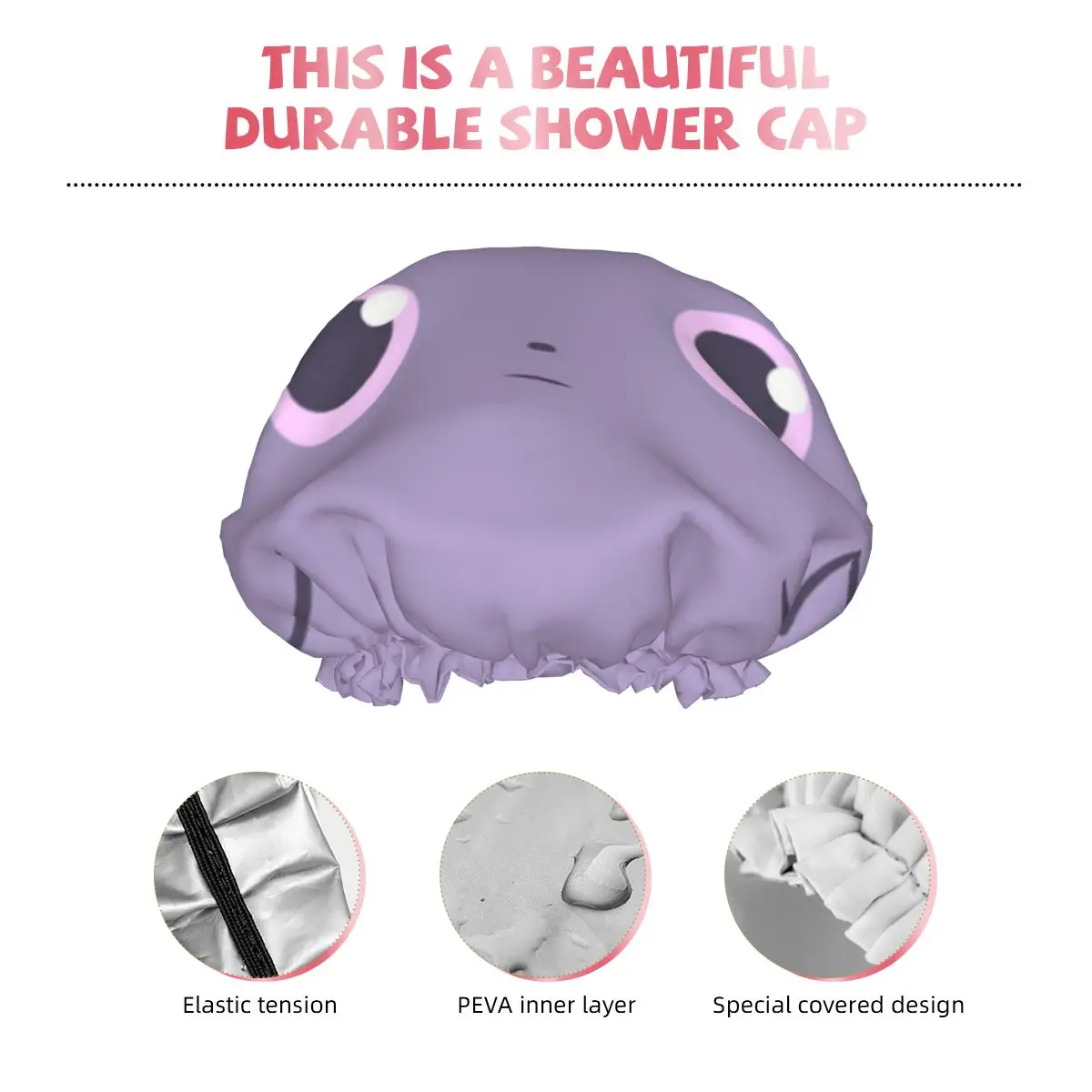 Espurr двойная Водонепроницаемая мягкая шапочка для душа купания