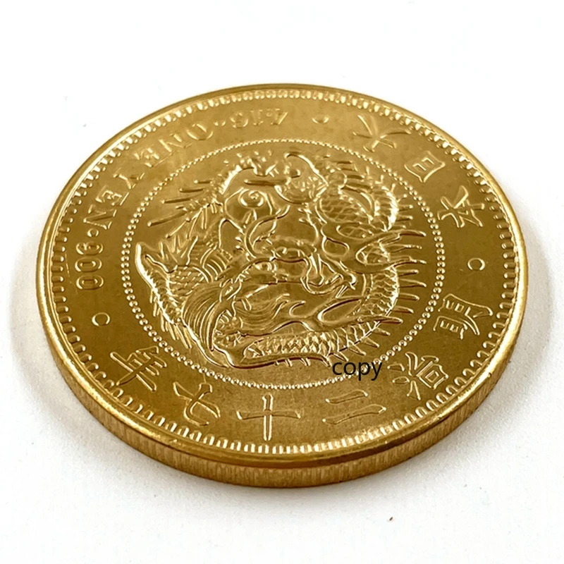 Оригинальные монеты Meiji в японском стиле разных лет, золотые Кошельки для монет, украшение для покера, картина, копировальные монеты