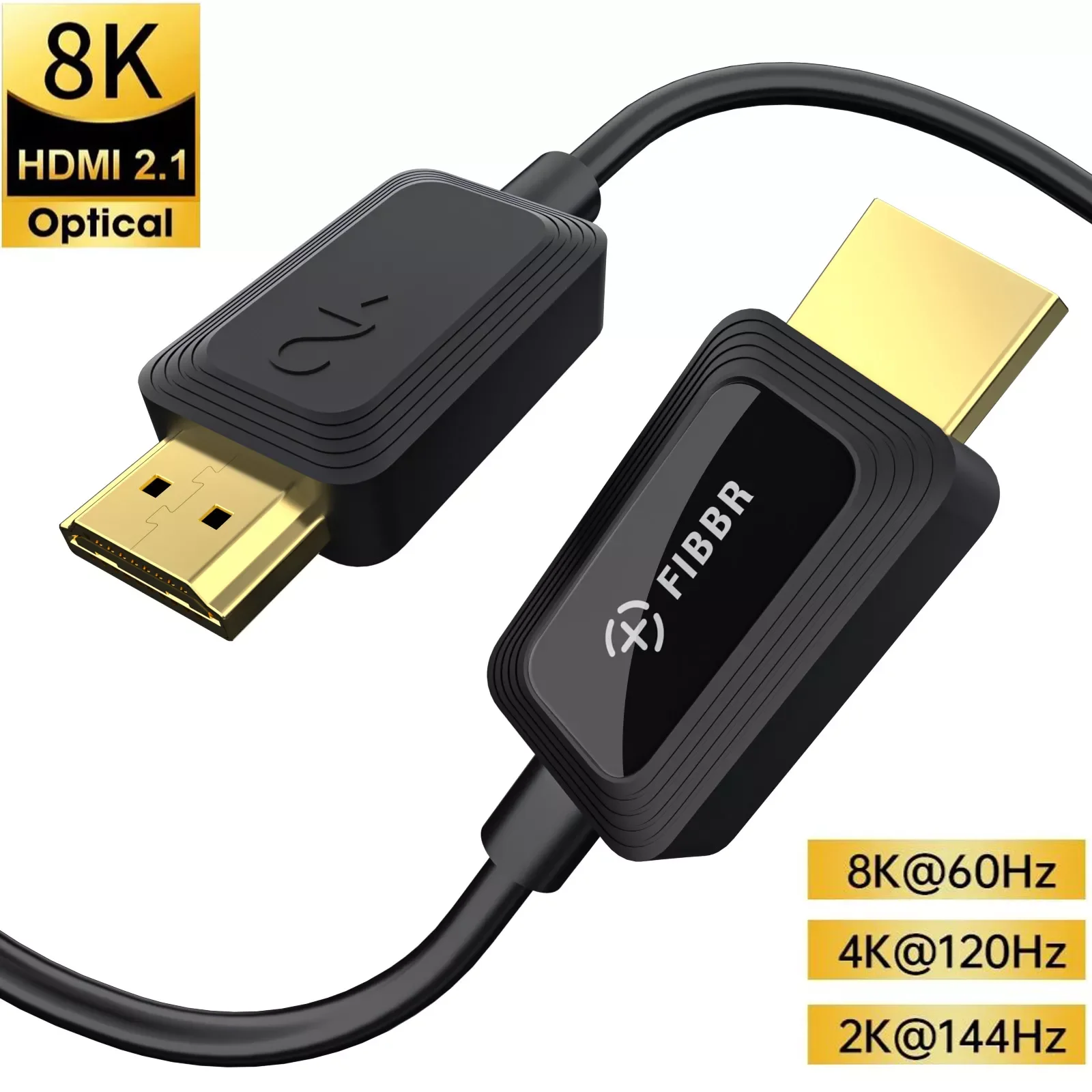 

NEW2023 FIBBR Optical Fiber 8K 60Hz HDMI 2.1-Compatible Cable 48Gbps 4K 120Hz 144Hz eARC HDR HDCP 2.2 2.3 HDTV PS5 Blu-ray Xbox