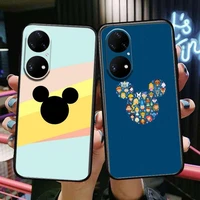 mickey and minnie phone case for huawei p50 p40 p30 p20 10 9 8 lite e pro plus black etui coque painting hoesjes comic fas