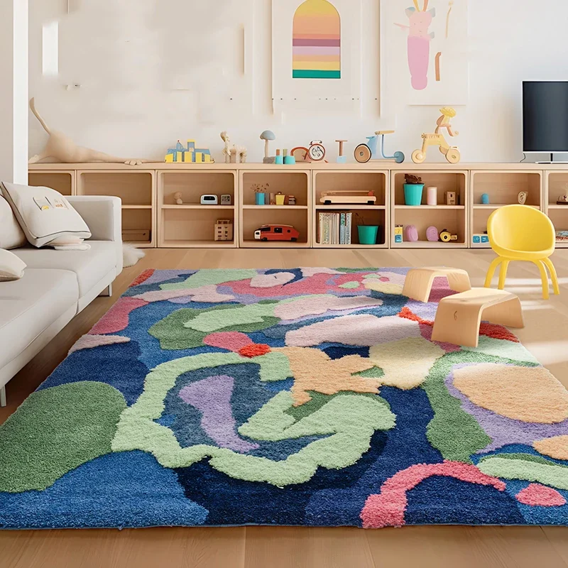 Ковер для гостиной диван журнальный столик детский коврик комнаты осенние