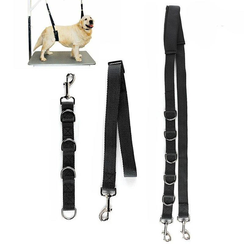 Pet Adjustable Dog Grooming Belly Strap D-rings Bathing Band Free Size Pet Traction Belt Dog Collar Dog Harness 3pcs
