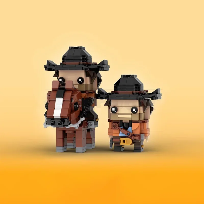 Фото Набор для сборки модели Brickheadz Артур Морган (Red Dead) из 686 деталей, конструктор, рождественский подарок, развивающая игрушка, идея для творчества, обучающие кубики №2