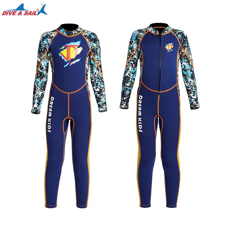 Гидрокостюм для дайвинга и детей теплый купальный костюм 2 5 мм мужской цельный с