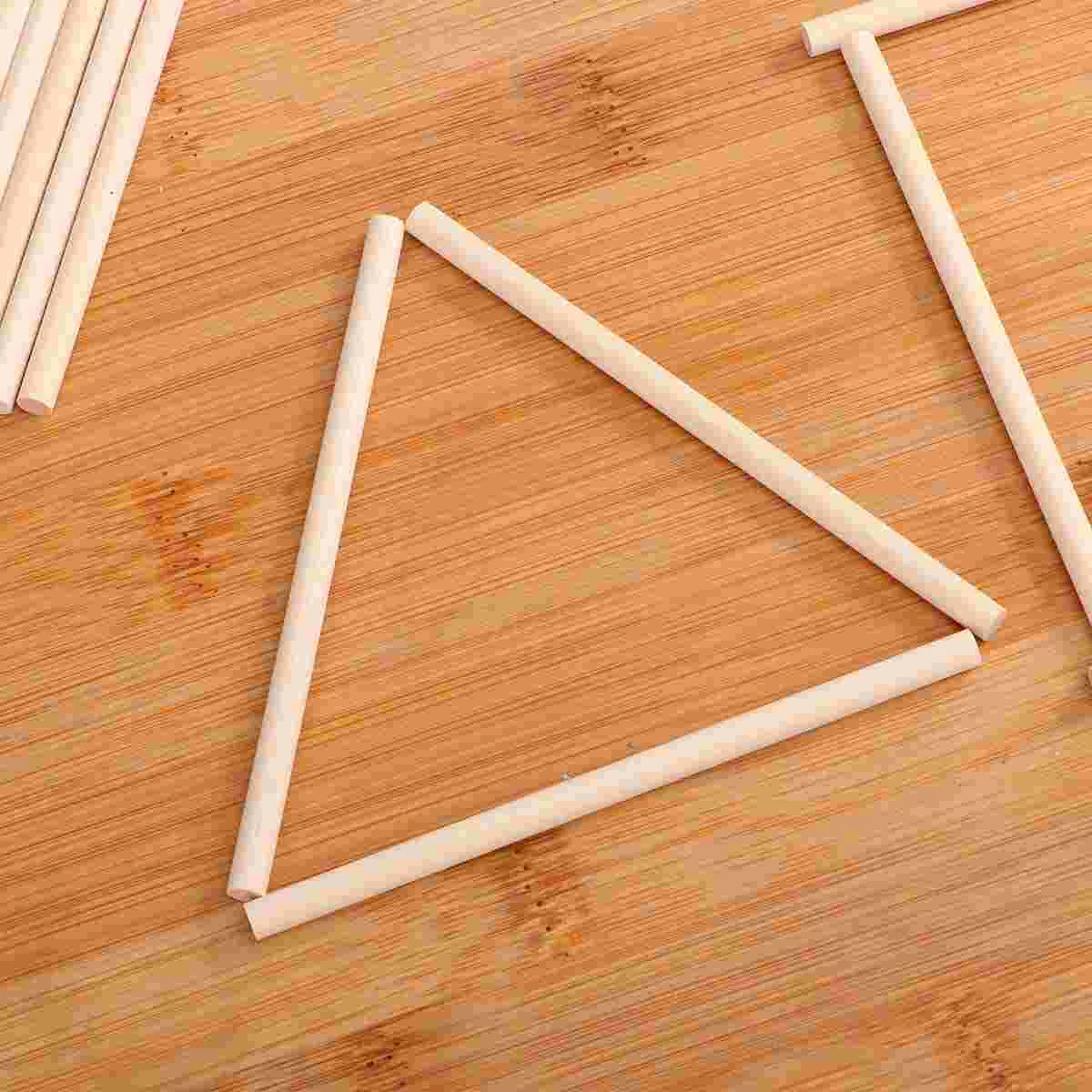 

100pcs Dowel Rods Wood Sticks Unfinished Hardwood Sticks for Crafts DIY Wedding Ribbon Wand Woodworking Building Model