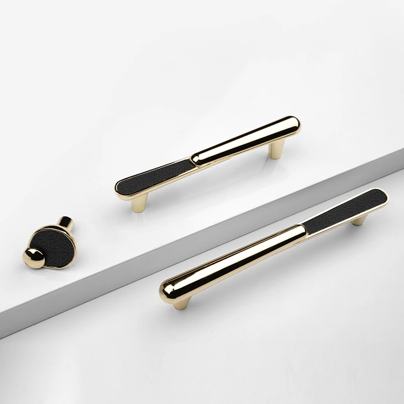 

Ручки из цинкового сплава для мебели, современные, легкие, Роскошные, черные, золотые, эллипс, ручка для ящика, дверной шкаф