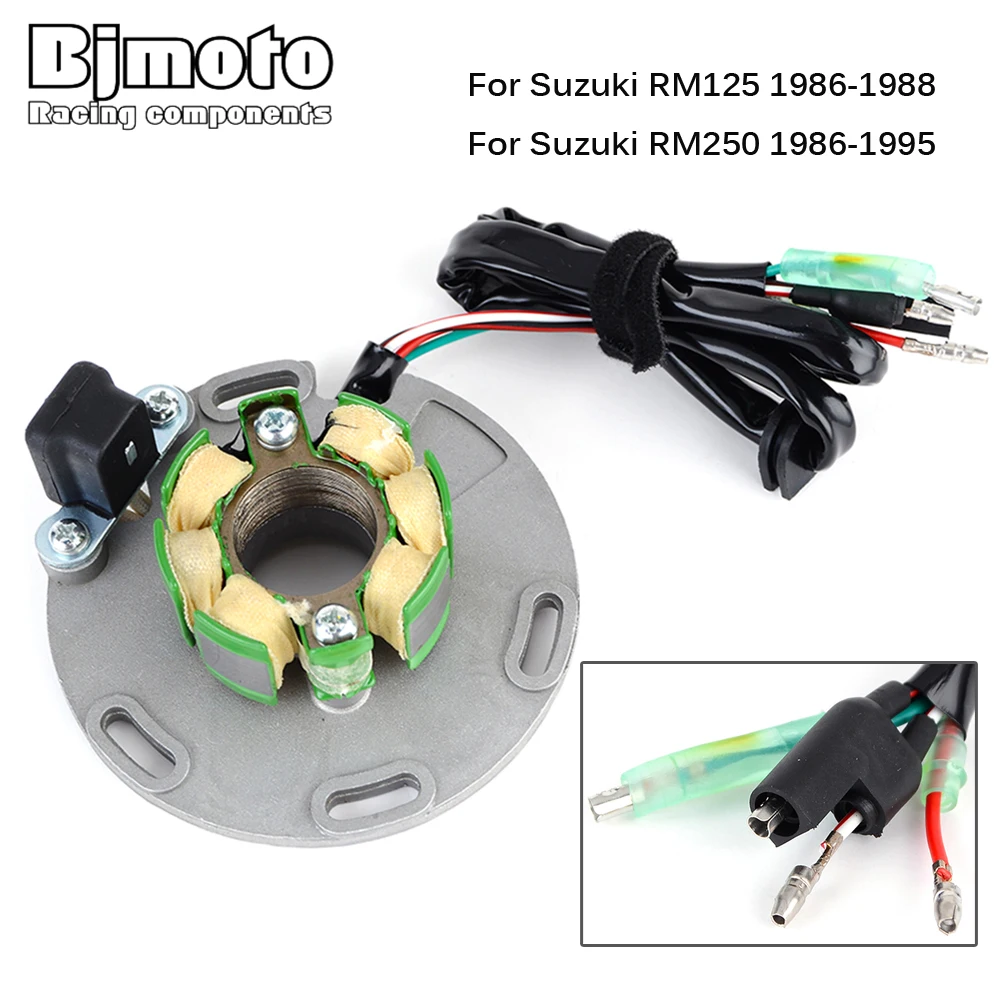

For Suzuki RM125 1986-1988 RM250 1986-1995 Motorcycle Magneto Generator Alternator Engine Stator Charging Coil