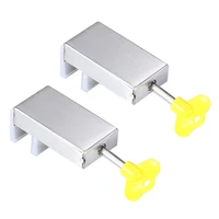 2 pcs stainless steel window limiters wkey window safety locks for vertical sliding windows childproof restrictor