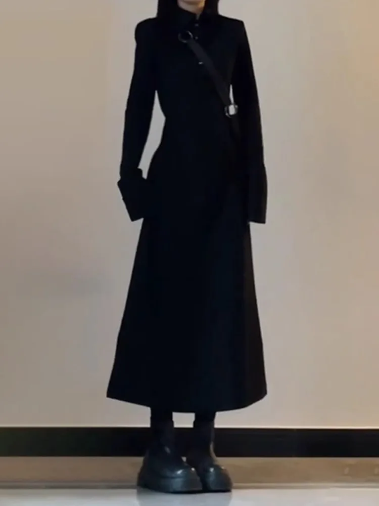 French sle Hepburn Sle Black Long sleeve One piece Dress Women clothing 2024 New Early Autumn Korean Series Wear Long dre...